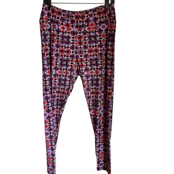 Lularoe TC Kaleidoscope Pastel Plus Size Leggings - Picture 1 of 4